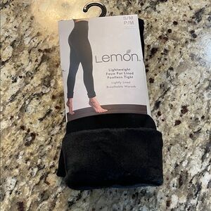 Lemon Black Lightweight Footless Tights